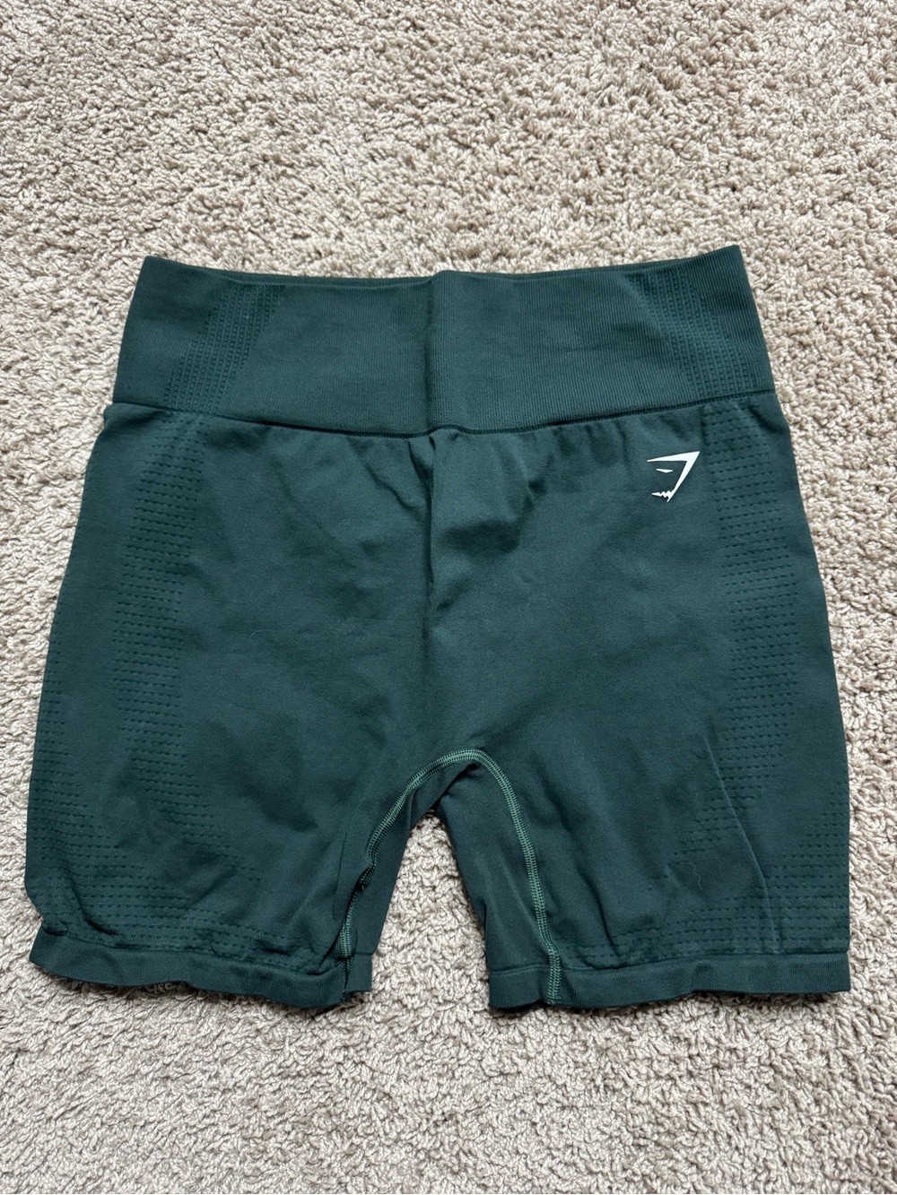 Gymshark Dark Green Seamless High-Rise Bike Shorts